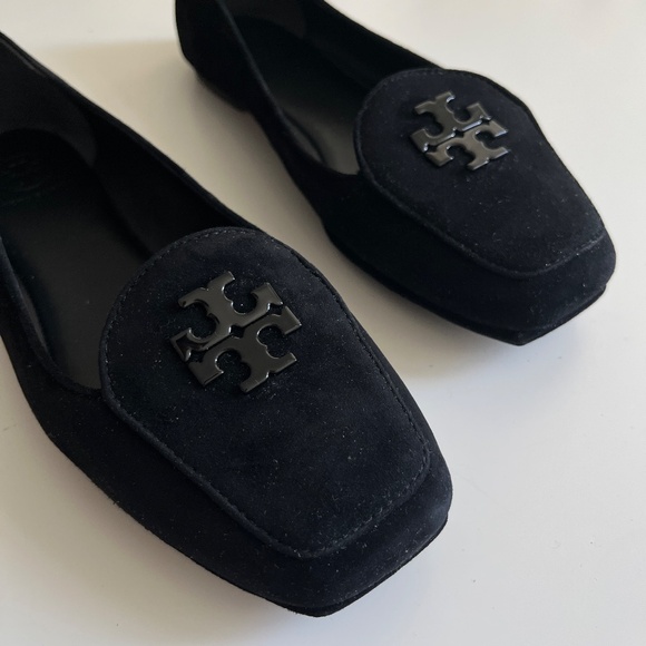 Tory Burch Black Suede Loafers Flats 8.5 - Picture 6 of 10